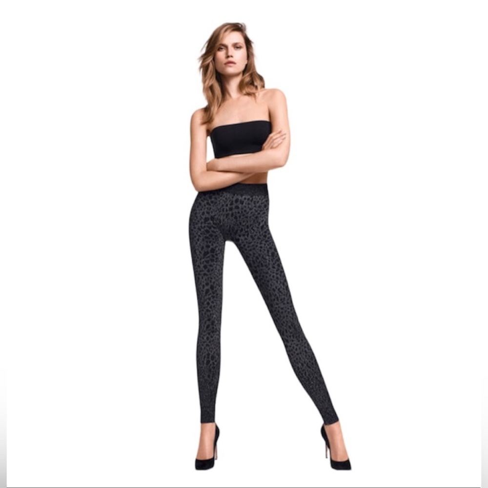 Wolford Eleonor Leggings In Black/Silver